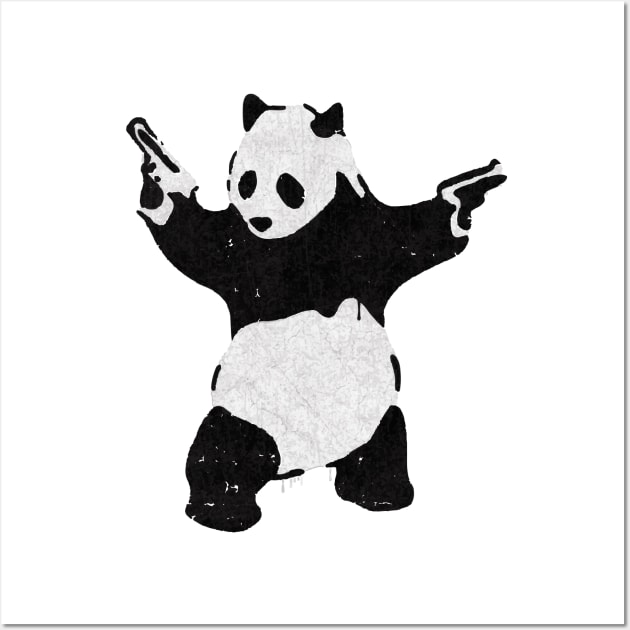 BANKSY Armed Panda with Guns Wall Art by inkstyl